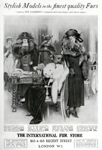 Store Prints: Advert for International Fur Store 1922