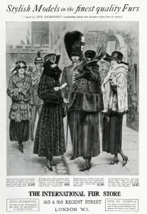 Store Prints: Advert for International Fur Store 1922