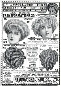 Hair Prints: Advert for International Hair Co. 1910