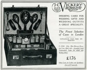 Jewellers Prints: Advert for J. C. Vickery dressing case 1920