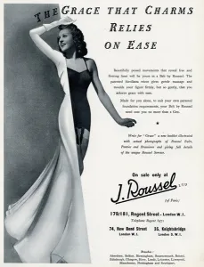 Girdle Prints: Advert for J. Roussel lingerie 1939
