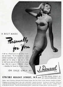 Bras Prints: Advert for J. Roussel lingerie 1939