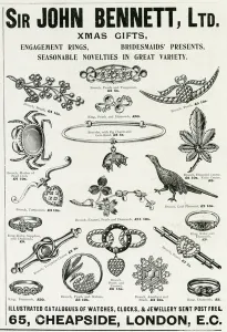Charm Prints: Advert for John Bennett jewellers, novelty jewellery 1901