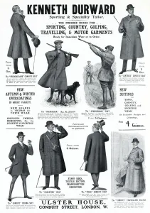 Outfit Prints: Advert for Kenneth Durward mens sporting coats 1908