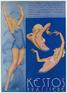 Suits Prints: Advert for Kestos brassiere 1934