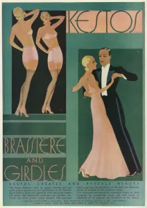 Bras Prints: Advert for Kestos brassiere and girdles 1932