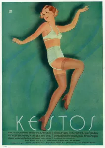 Kestos Prints: Advert for Kestos lingerie 1933