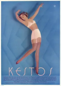 Girdles Prints: Advert for Kestos lingerie 1933