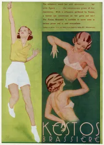 Bras Prints: Advert for Kestos lingerie 1934