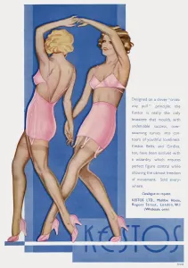 Brunette Prints: Advert for Kestos lingerie 1935