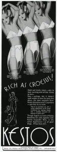 Girdle Prints: Advert for Kestos lingerie 1937