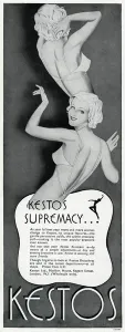 Bras Prints: Advert by Kestos lingerie 1937