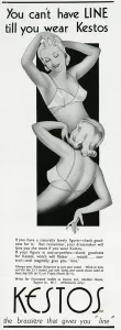 Bras Prints: Advert for Kestos lingerie 1938