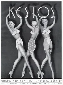 Line Prints: Advert for Kestos lingerie 1939