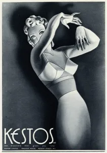 Bras Prints: Advert for Kestos lingerie 1940