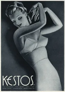 Bras Prints: Advert for Kestos lingerie 1940