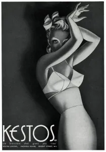 Bras Prints: Advert for Kestos lingerie 1940