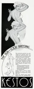 1937 Prints: Advert for Kestos lingerie