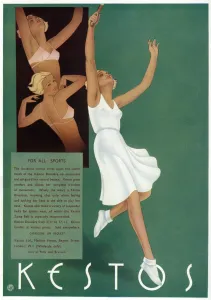 Bras Prints: Advert for Kestos lingerie for sport 1933