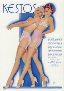 Brunette Prints: Advert for Kestos underwear 1934