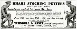 Wrap Prints: Advert for khaki stocking puttees