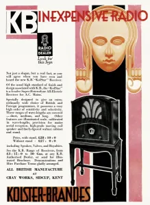 Cabinets Prints: Advert for Kolster-Brandes in expensive radios 1931