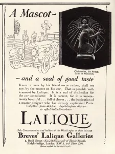 Glass Prints: Advertisment for a Lalique mascot