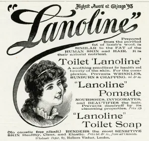 Soap Prints: Advert for Lanoline soap 1896