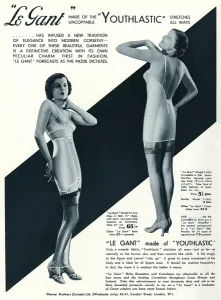 Undergarment Prints: Advert for Le Gant corsets 1935