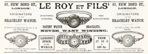 Advertisements Prints: Advertisement for Le Roy et Fils, of New Bond Street, London, originators of the bracelet