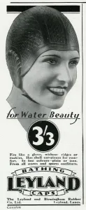 Piece Prints: Advert for Leyland swim caps 1933