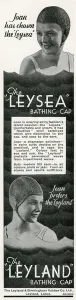 Rubber Prints: Advert for Leysea bathing caps 1934