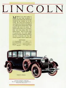 Us A Prints: Advert for Lincoln cars