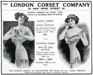 Street Prints: Advert for London Corset Company 1910