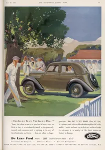 Named Prints: Advert for De Luxe Ford