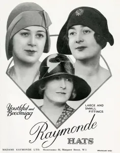 Madame Prints: Advert for Madame Raymonde womens hats 1929