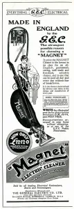 Images Dated 25th September 2018: Advert for Magnet Electric cleaner 1929