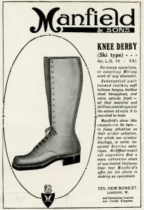 Boots Prints: Advert for Manfield service boot 1916