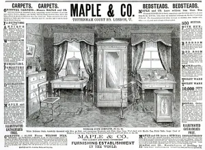 Towel Prints: Advert for Maple & Co bedroom suite 1886