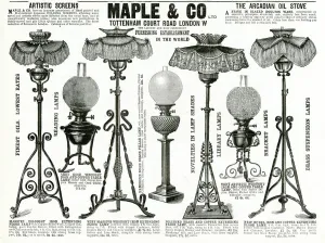 Floor Prints: Advert for Maple & Co. lamps 1893