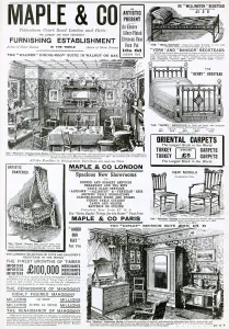 Table Prints: Advert for Maple & Co furnishing 1897