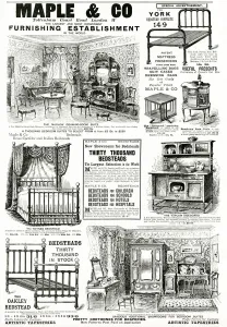 Table Prints: Advert for Maple & Co furniture 1896