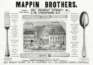 Exterior Prints: Advert for Mappin & Brothers cutlery 1891