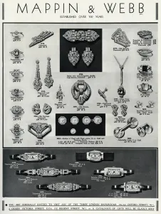 Charm Prints: Advert for Mappin & Webb fine jewellery 1934