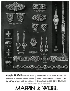 Mappin Prints: Advert for Mappin & Webb fine jewellery 1936
