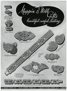 Gift Prints: Advert for Mappin & Webb jewellery gifts 1937