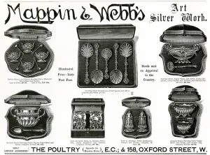 Mappin Prints: Advert for Mappin & Webb silver items 1892