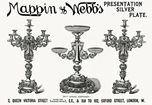 Mappin Prints: Advert for Mappin & Webbs candelabras 1893 Advert for Mappin & Webbs candelabras