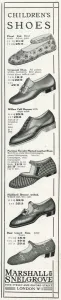 Shoes Prints: Advert for Marshall & Snelgrove childrens footwear 1927