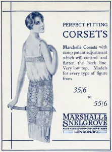Ribbon Prints: Advert for Marshall & Snelgrove corsets 1925